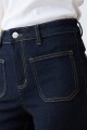 Jean culotte Paulina con bolsillos jean oscuro