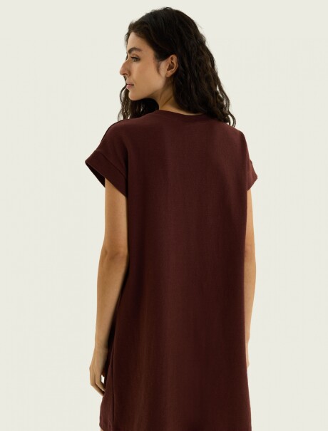 VESTIDO BÁSICO FEMENINO MANGA CORTA CON BOLSILLO VESTIDO CORTO FEM