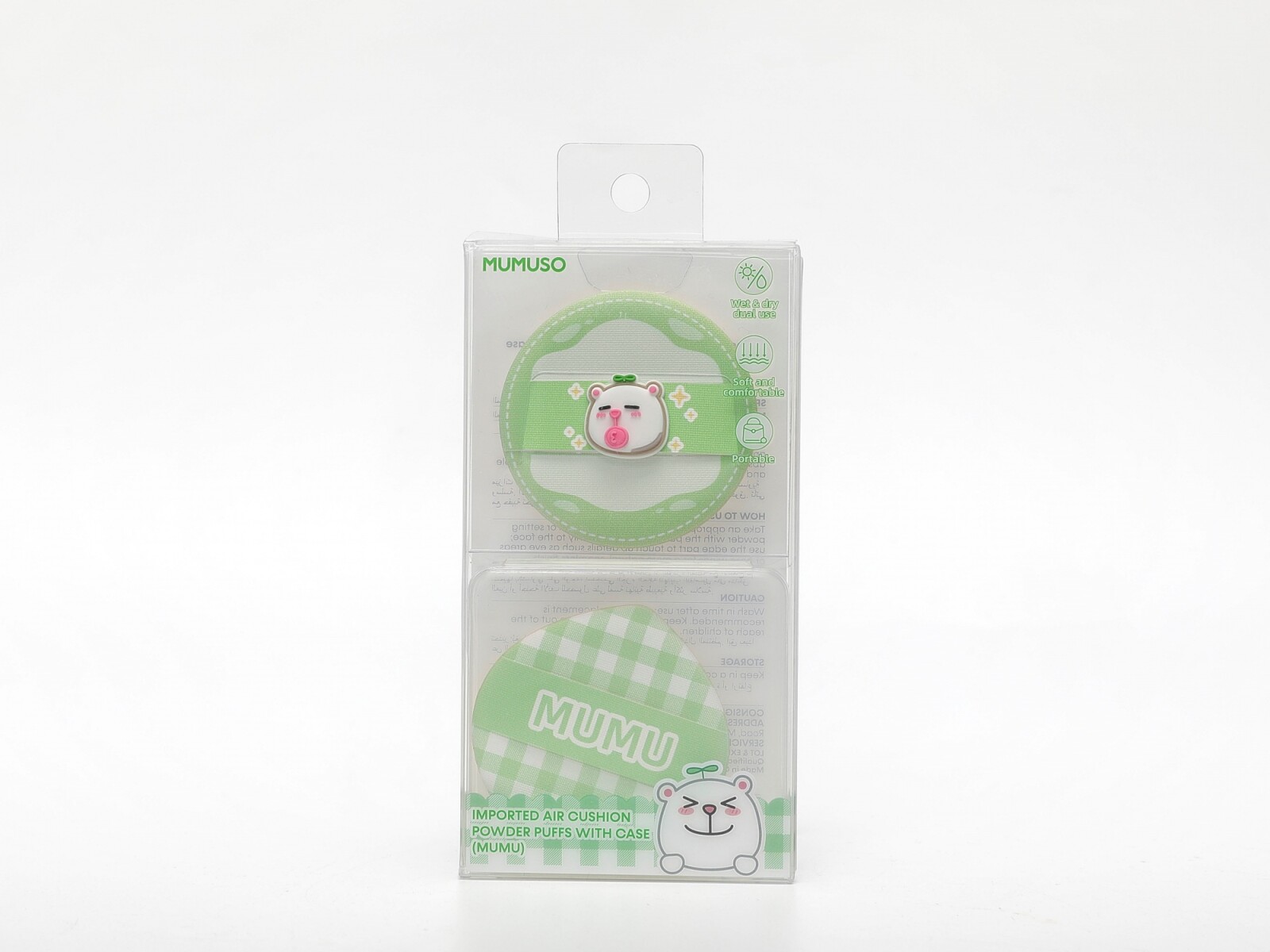 PUFFS DE POLVO COMPACTO CON ESTUCHE (MUMU/2-PACK) 