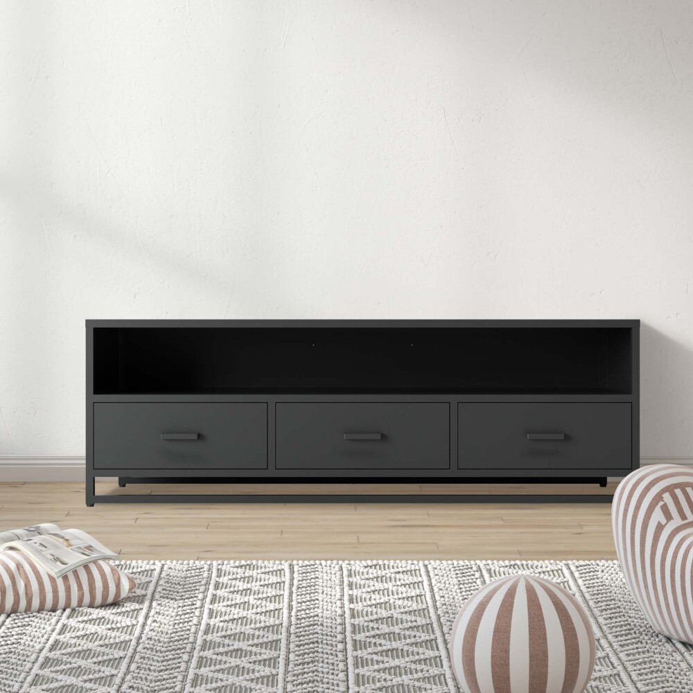 RACK PARA TV 3C METAL NEGRO OLIVIA