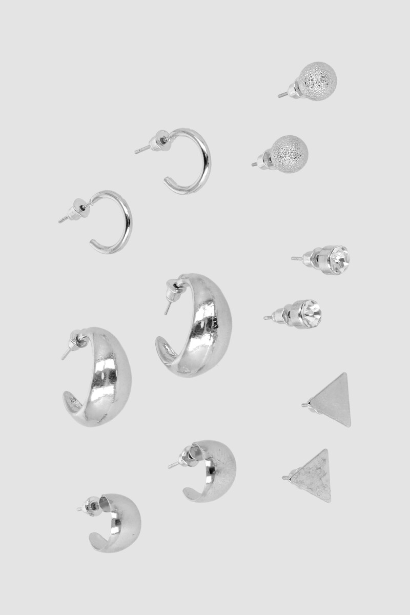 Pack x6 aros magnolia - Plata 