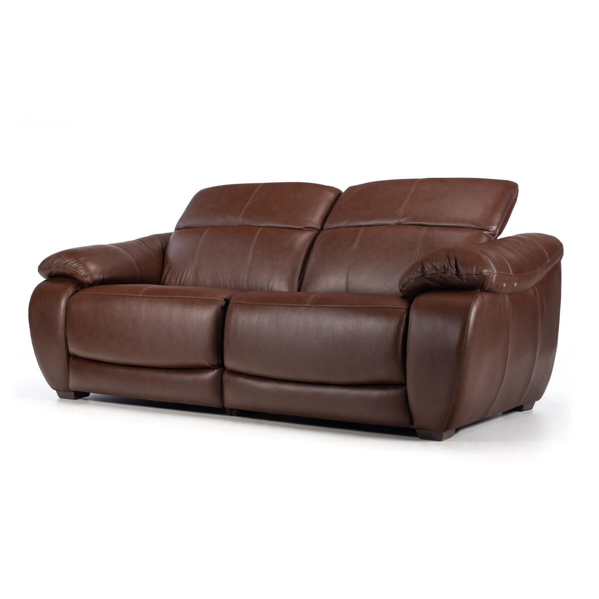 Sofá Royal (reclinable) - Cuero Básico - 2 Cuerpos - New Brown 
