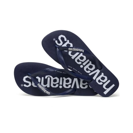 Chancletas ojotas Havaianas Top Logomania originales NAVY BLUE