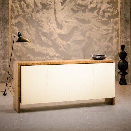 Aparador Buffet NORD 1.8 - Linea Manhattan Off White / Cinamomo