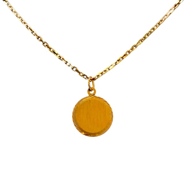 Dije Identidad-Oro bajo-Sin piedra-CP8574 sinpiedra