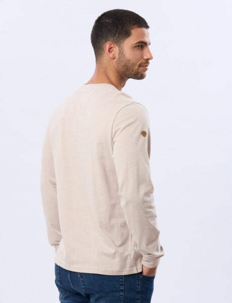 REMERA ESTAMPADA DE ALGODÓN Beige