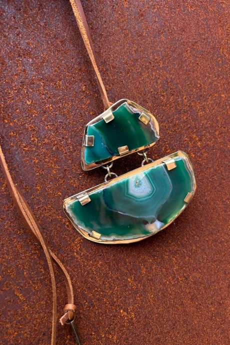 Cracked Necklace verde n/a