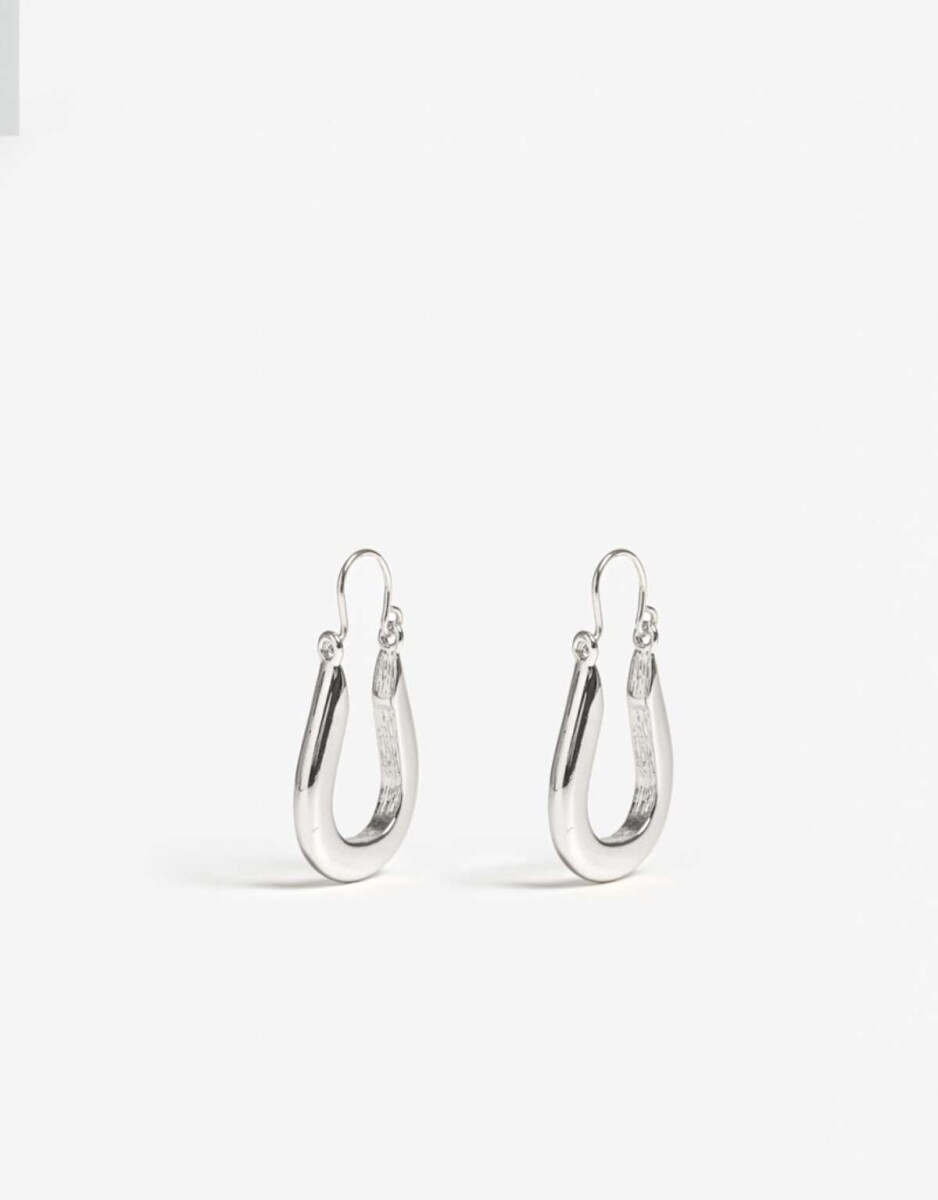 Argollas Metal Plateado - Plateado 