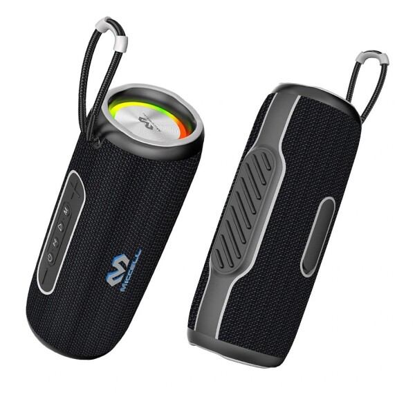 Parlante Bluetooth Portátil Miccell SP40 Recargable Luz RGB Variante Color Negro