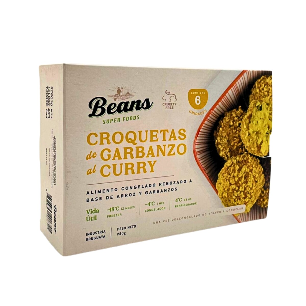 Croqueta de Arroz y Garbanzos al Curry Beans - 6 uds. - 280 gr 