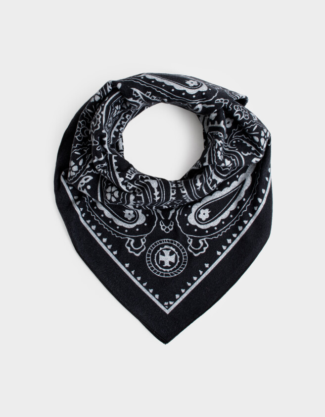 Pañuelos Raso Boho Pañuelo Paisley Negro - Negro