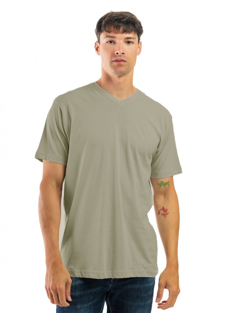 Remera Algodón Cuello V Verde