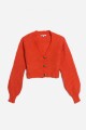 Cardigan con manga balloon NARANJA