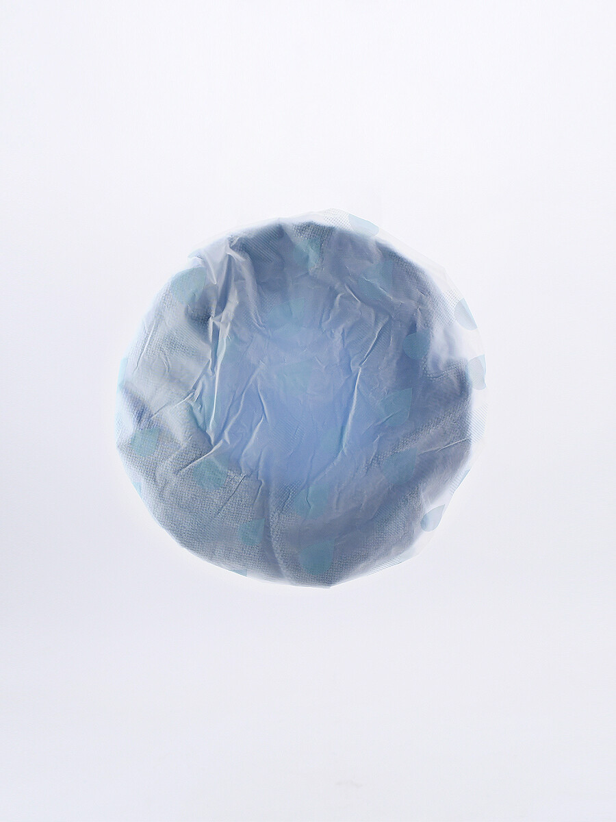 GORRA DE BAÑO ESTAMPADA - CELESTE 