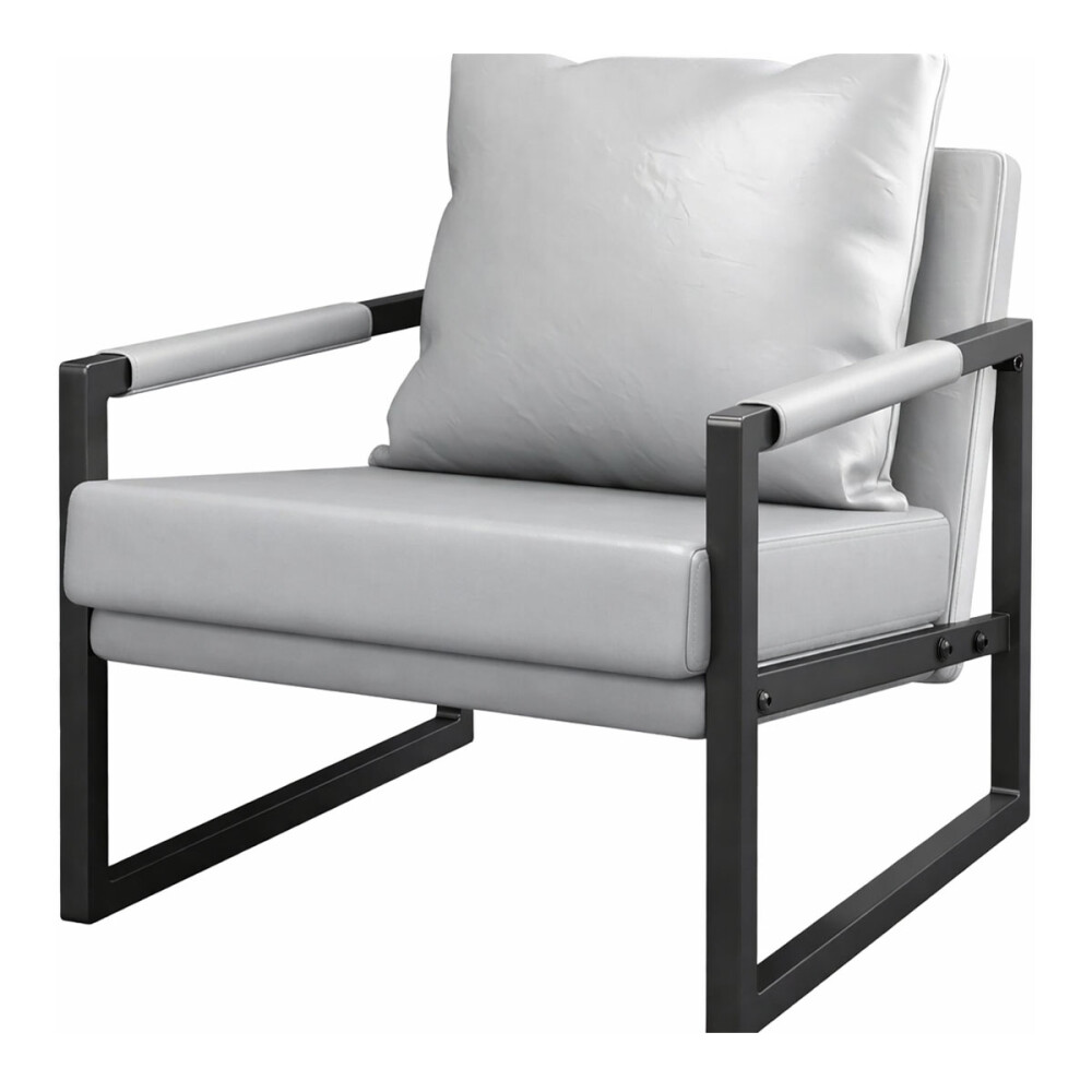 Sillón Milán ecocuero Gris claro