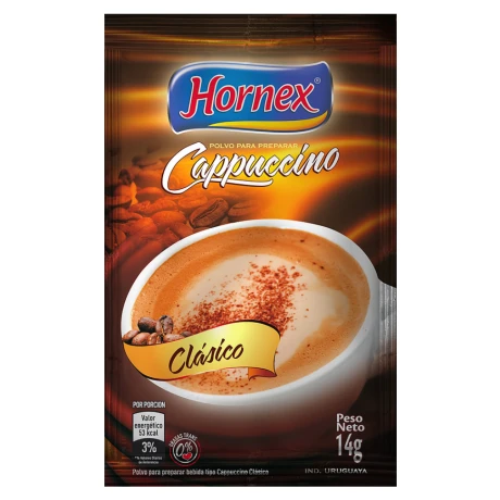 CAPPUCCINO HORNEX CLASICO 5U X14G CAPPUCCINO HORNEX CLASICO 5U X14G