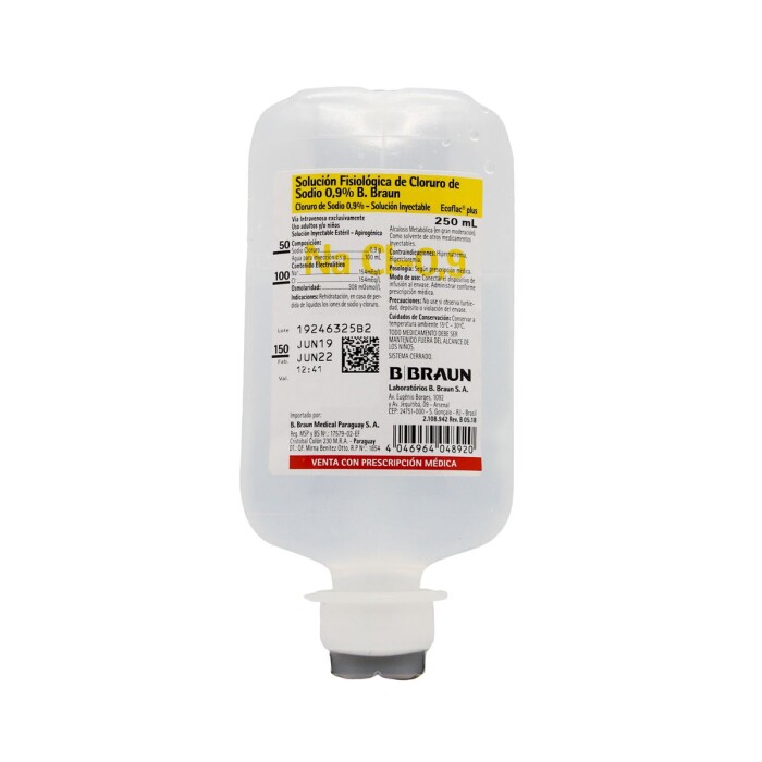 SUERO FISIOL. 0, 9% ECO BRAUN FR. 250 ML única