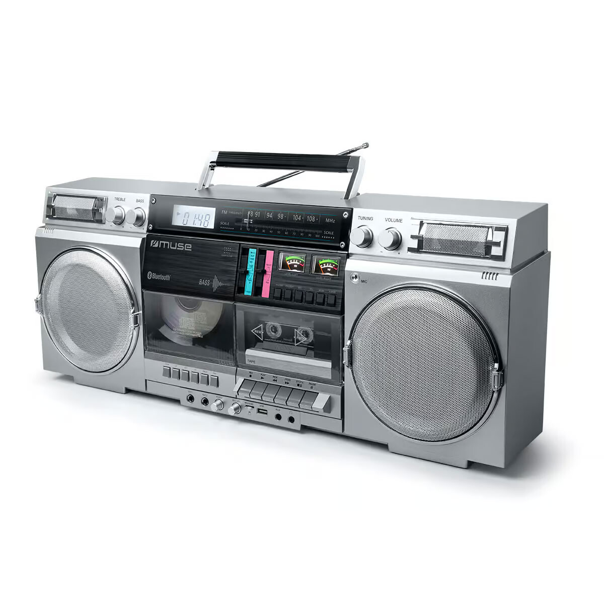 Radio Grabador Cd Muse M380gbs Usb Silver 