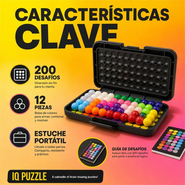 Juego Kanoodle Puzzle 2D y 3D con 200 Desafíos Negro 1