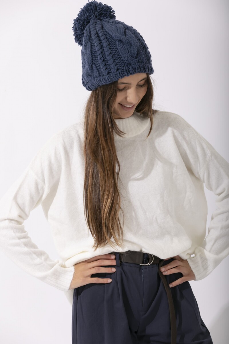 Gorro de lana - -Azul 