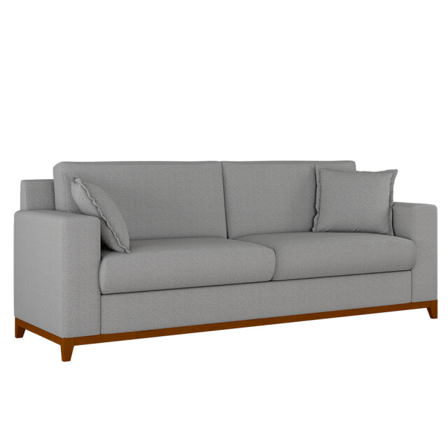 Sofá sillón 3 cuerpos - patas en madera GRIS CLARO