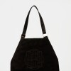 Bolso Eterial en cuero gamuza Negro