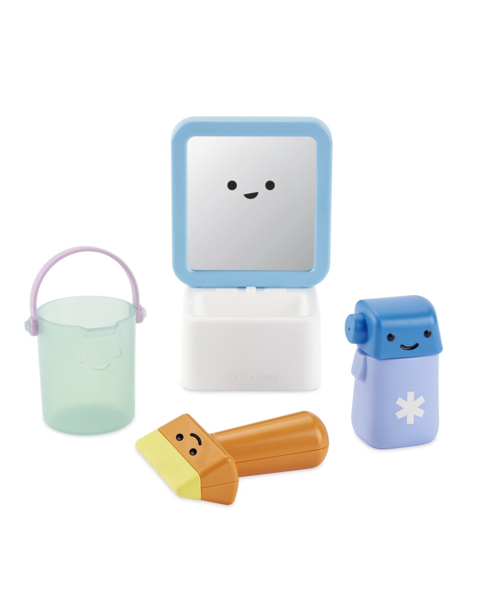 Juego de baño con espejo y accesorios de limpieza 