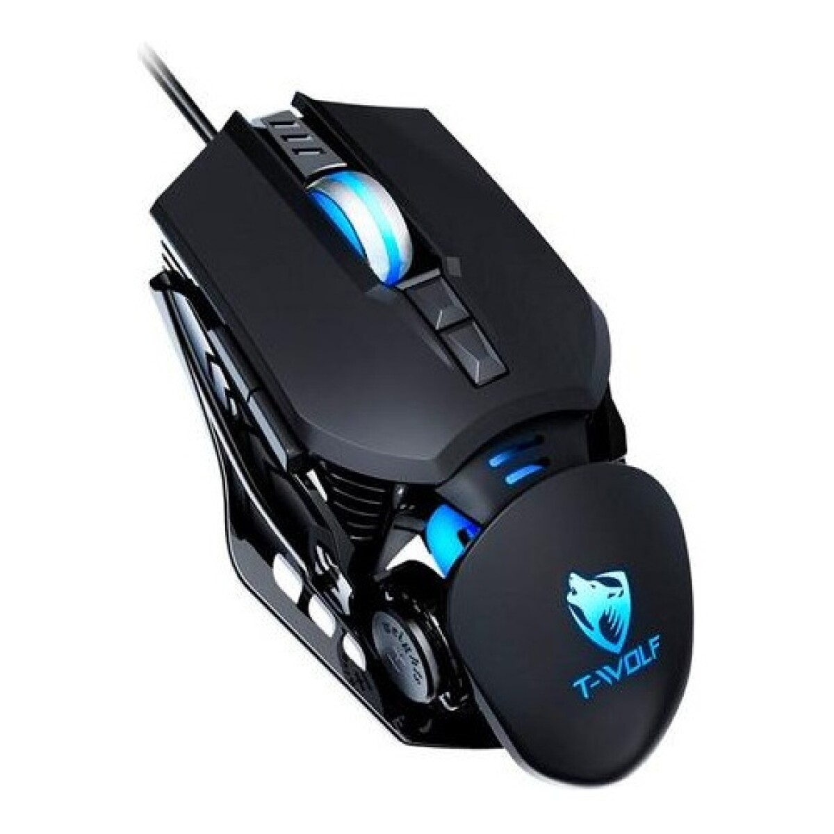 Mouse gamer cableado T-Wolf G530 6400DPI peso ajustable - Negro 