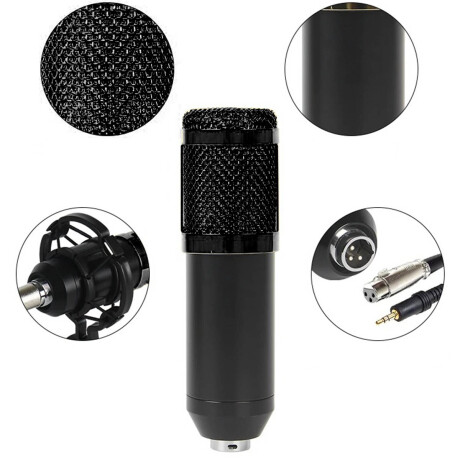 Set Micrófono Completo Estudio Grabación Podcast Pro Negro