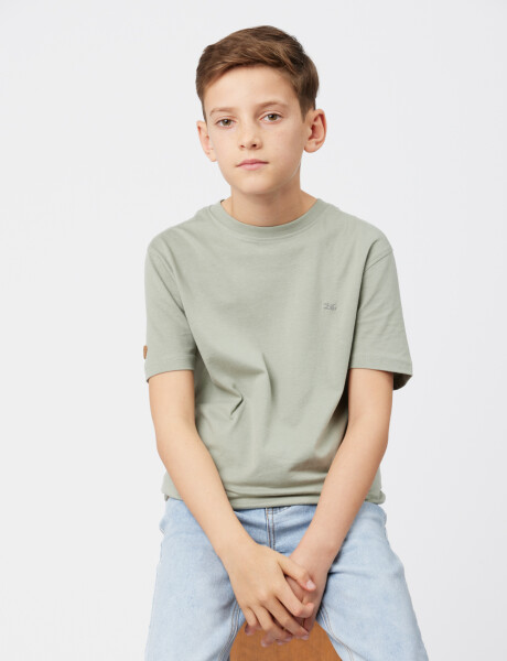 REMERA BÁSICA DE ALGODÓN Pistacho
