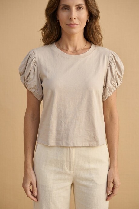REMERA PLOP Beige