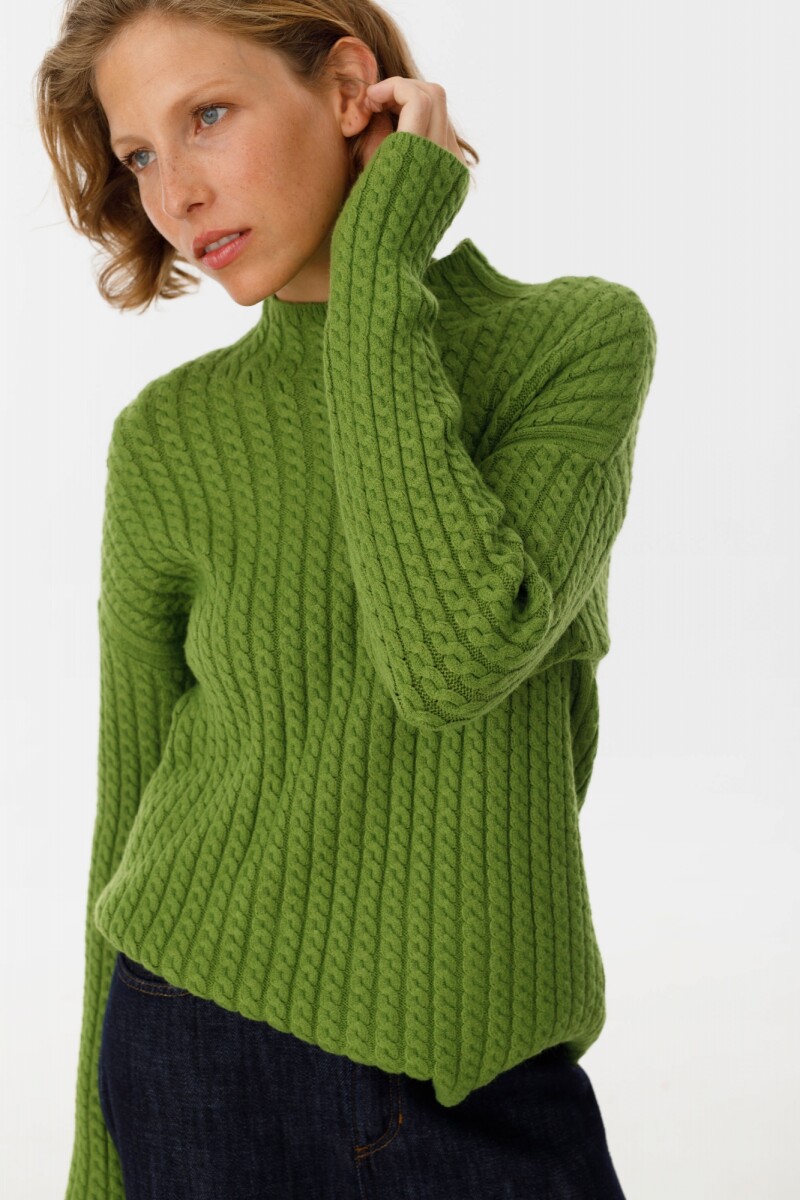 Sweater Espiral Verde Pistacho