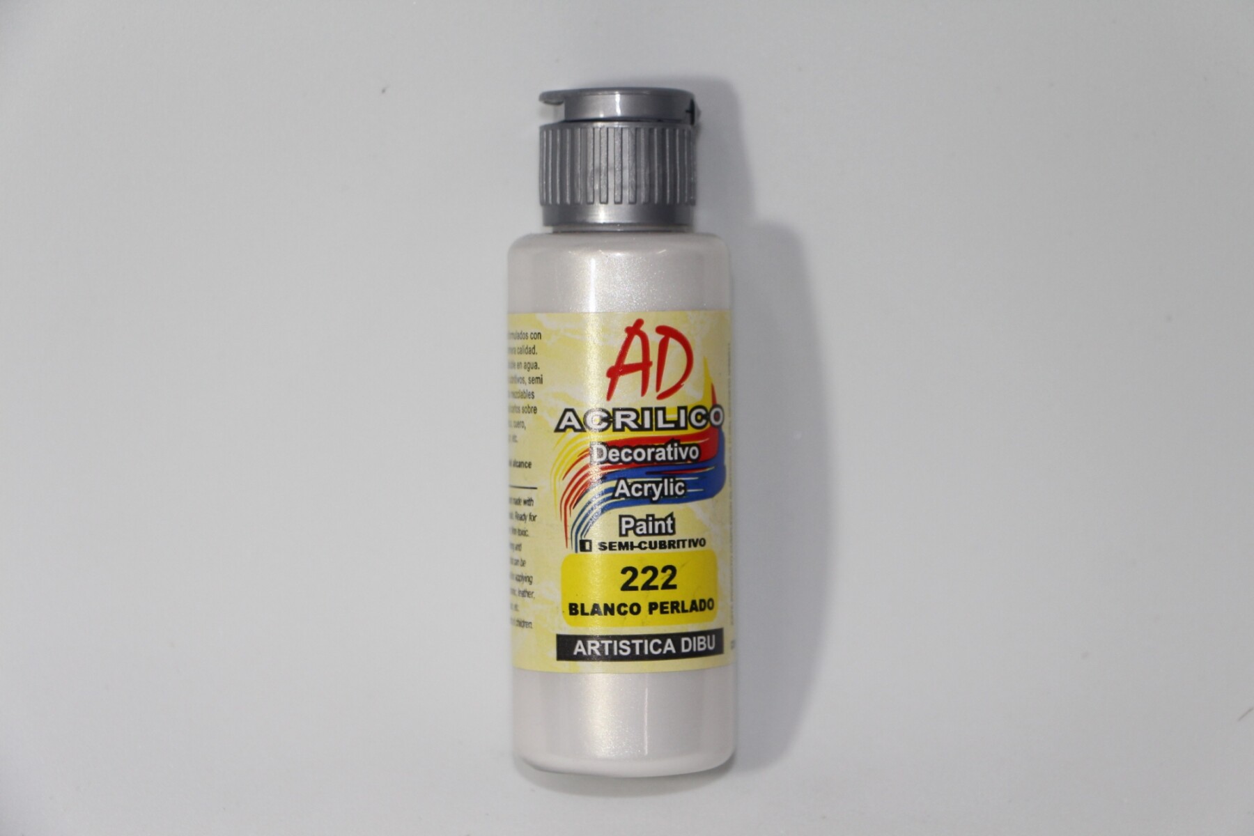 PINTURA ACRILICA ARTISTICA DIBU 60 ML. DIFERENTES COLORES - COLOR BLANCO PERLADO 222 