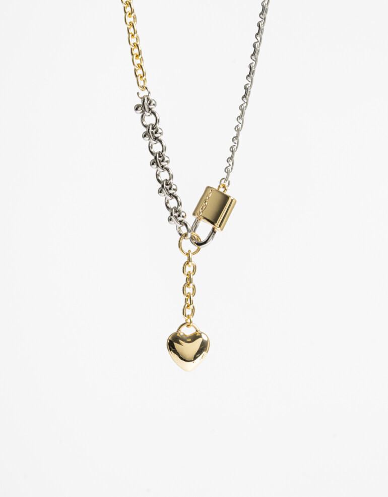 Collares Cortos Metal Collar Corto Biplating Multicharm - Dorado