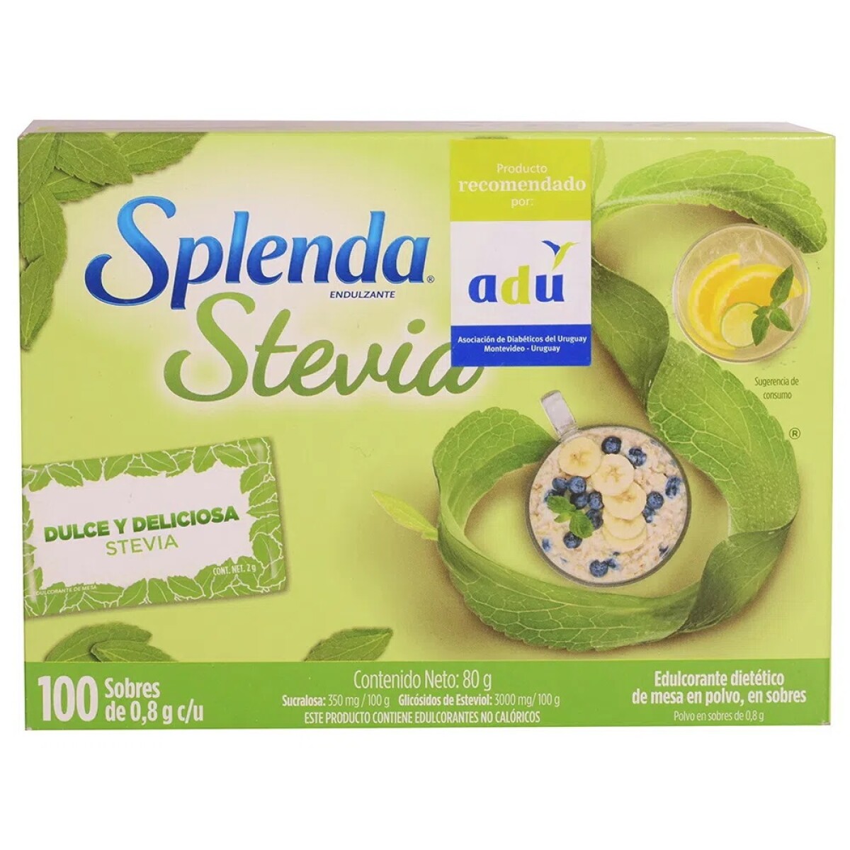 Splenda Stevia 100 Sobres. 