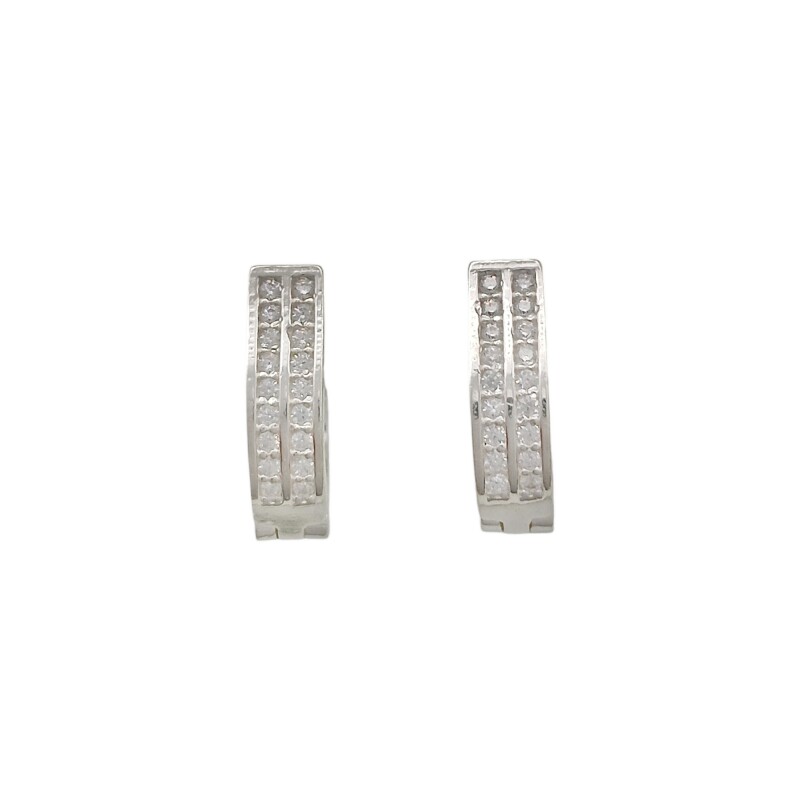 Caravanas Aro-Plata 925-Piedra zirconia-CA3016 Conpiedra