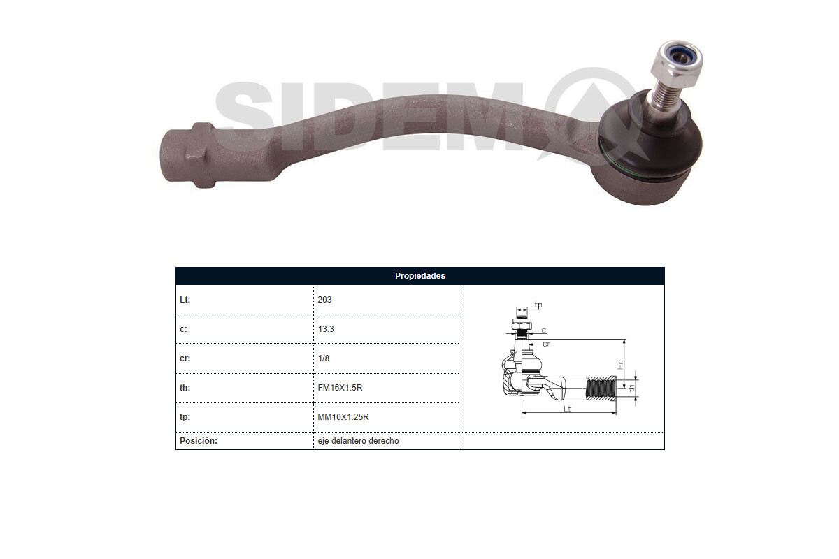 Puntero Hyundai Accent, Kia Rio 12-25 Der Puntero Hyundai Accent, Kia Rio 12-25 Der