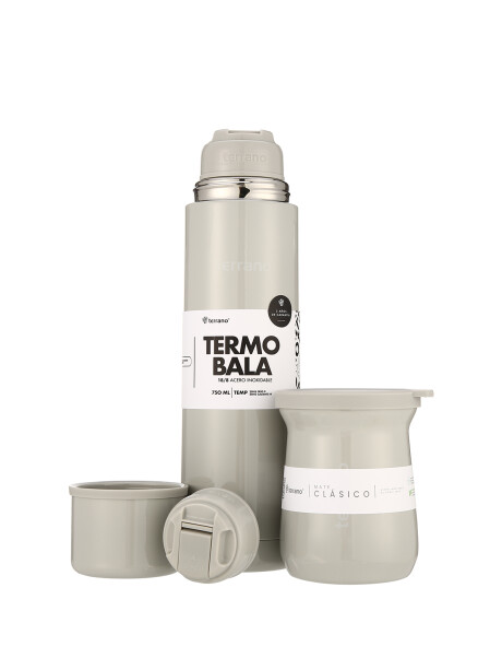 Kit Acero Bala Metalizado - 750mL + Mate Tradicional Oliva