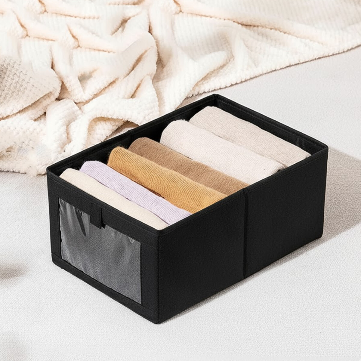 Caja de almacenamiento de tela plegable 