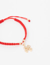 Pulseras Flexibles Lucky charm Pulsera Flexible Dije Trébol - Rojo Cereza