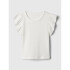 SS BRANNANS RIB FLUTTER TOP NEW OFF WHITE