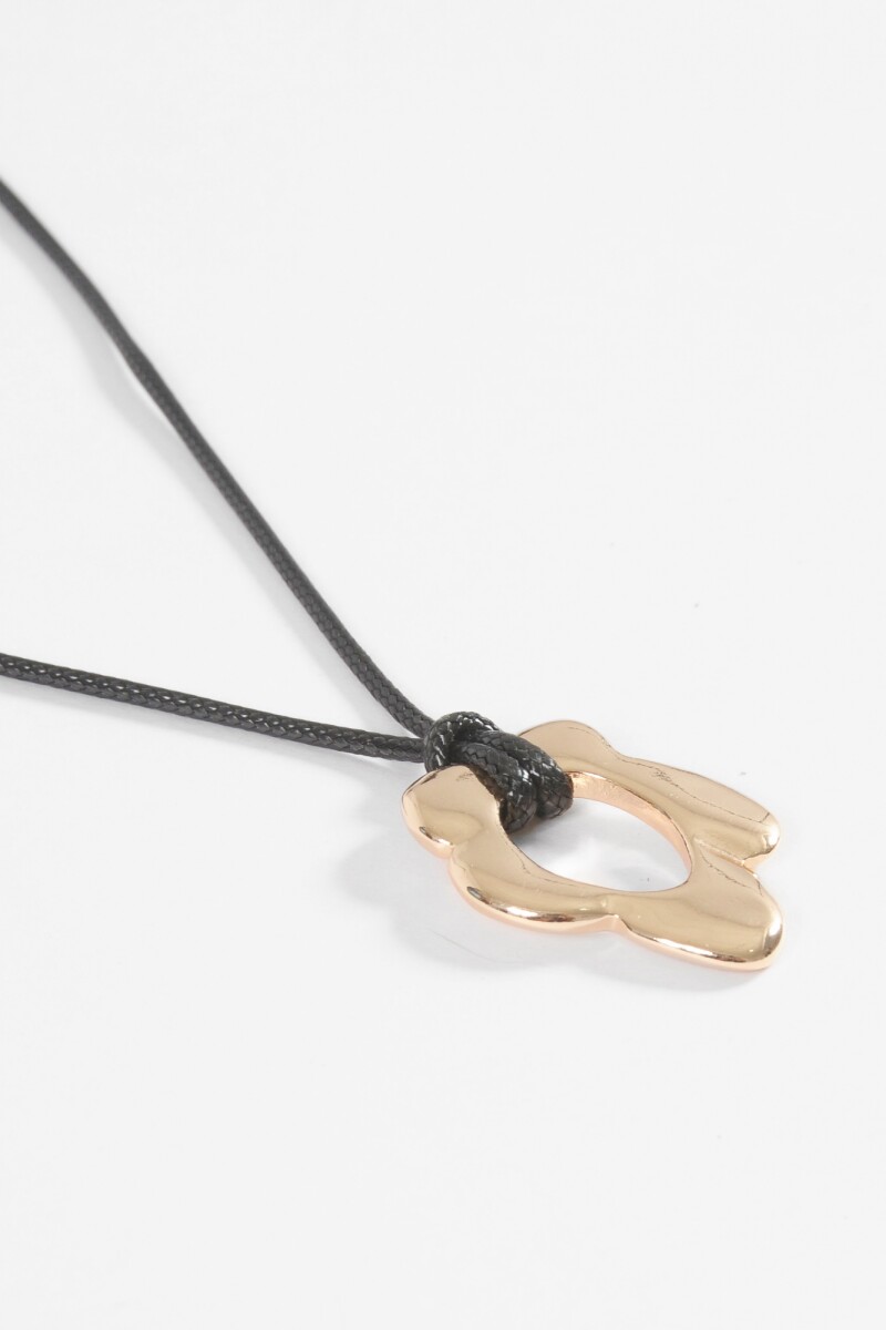 Collar cordón dije flor dorado