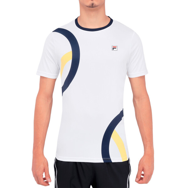 Fila remera manga corta f-box print blanco/estampado Hombre Blanco-Marino