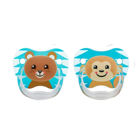 SET DE 2 CHUPETES ETAPA 1 6-12M OSO Y MONO DR BROWNS 22015 001