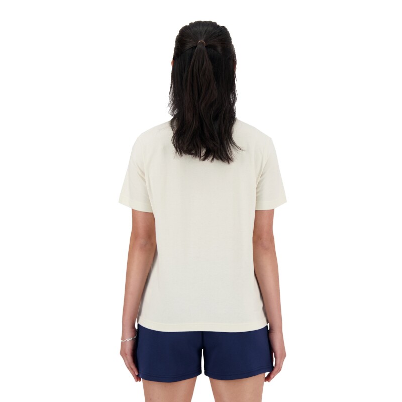 Remera New Balance de Dama - JERSEY SMALL LOGO - WT41509LIN BEIGE