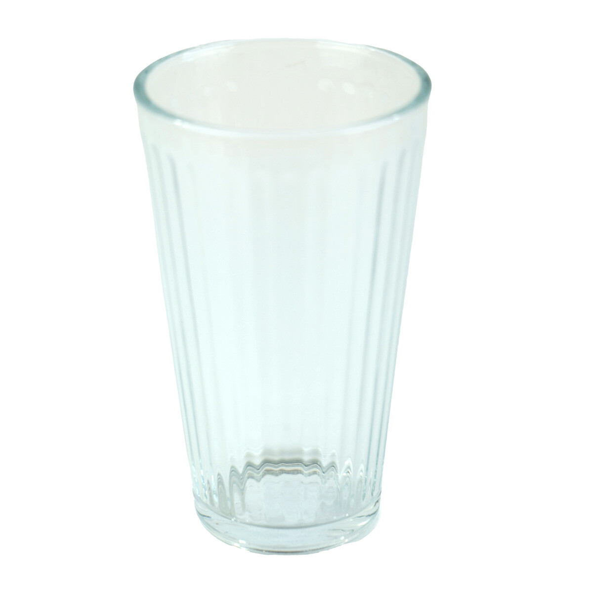 VASO VIDRIO ALTO LABRADO LINEA VERTICAL 