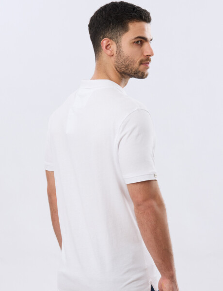 REMERA POLO LISA JERSEY Blanco
