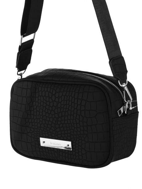 Bandolera Croco Opaco Negro