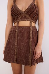 Mini Campana Marron/Dorado