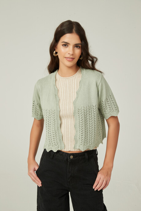 Saco Lonso Verde Grisaceo